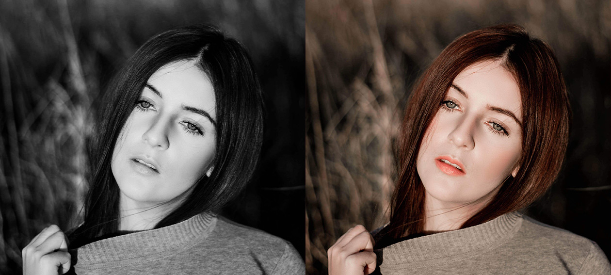 Black and white old photo restoration